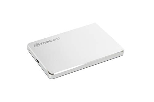 Transcend 2 TB USB Type-C, 3.1 Gen 1 Portable Hard Drive - StoreJet TS2TSJ25C3S Silver