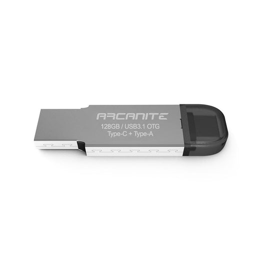 ARCANITE 128GB USB 3.1 OTG Type-C + Type-A, Dual Flash Drive, USB Memory Stick, read speeds up to 120MB/s 128 GB USB 3.1 (metal)