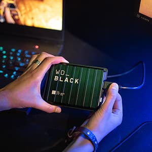 WD_BLACK P10 4TB Game Drive, portable external HDD, works with Playstation, Xbox, PC, & Mac, save up to 125 games HDD Portable Black