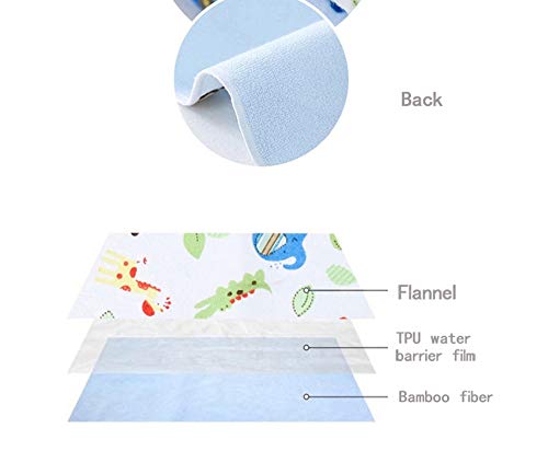 Baby Changing Pad Mat,4 Pack Waterproof Baby Changing Mat Foldable Baby Change Pad 11.8''X17.7'' Reusable Washable Unisex Changing Mat Liners for Indoor,Outdoor,Travel 30x45 cm (Pack of 4)