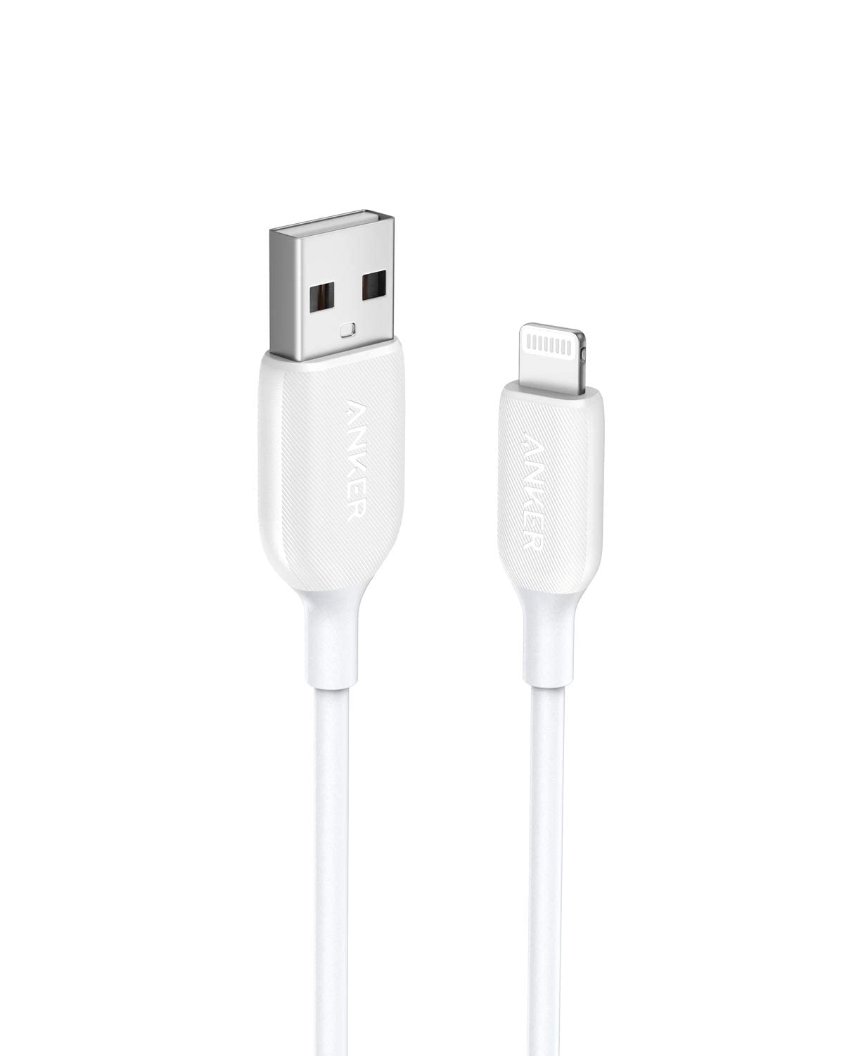 Anker Powerline III Lightning Cable 6ft iPhone Charger Cable MFi Certified for iPhone 11 Pro Max, 11 Pro, X, Xs, Xr, Xs Max, 8, 8 Plus, 7 and More, Ultra Durable (White) 1.8m White