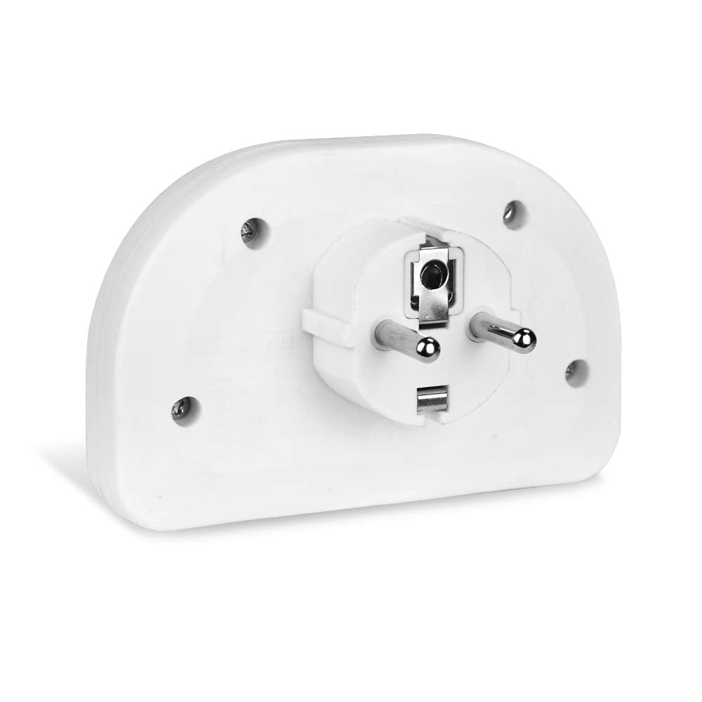 UK to European Plug Adapter with 2 USB, Travel Adapter Plug UK to EU Europe, Euro Schuko Grounded Charger for Germany France Spain Turkey Greece Italy, Type E/F Plug Adaptor