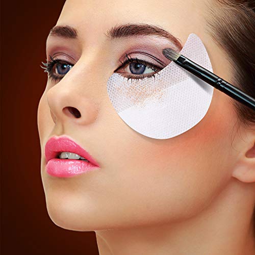 200 Pieces Eyeshadow Shield Eyeshadow Gel Pad Patches Eyeshadow Stencils for Prevent Eyelash Extensions, Tinting and Lip Makeup Residue (200 Pieces)