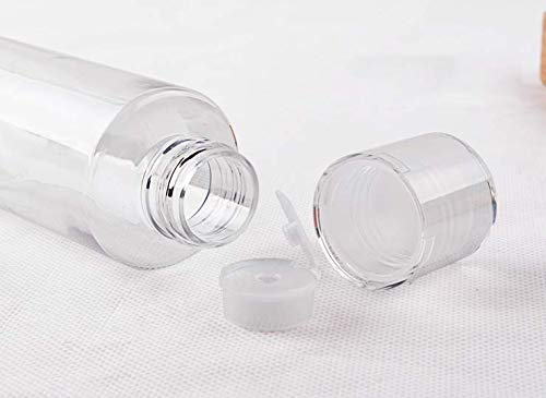 XUMIN 3PCS 250ML 8.8OZ Empty Refillable Clear Plastic Make Up Water Bottle with Double Screw Lid Toner Lotion Dispensing Jas Pot Vial Portable Cosmetic Container Holder for Travel and Daily Life 250 ml