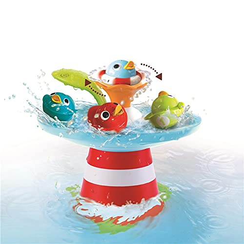 Yookidoo Bath Toy - Magical Duck Race with Auto Fountain, Water Pump, and 4 Racing Ducks. Kids and Toddlers Tub Game.