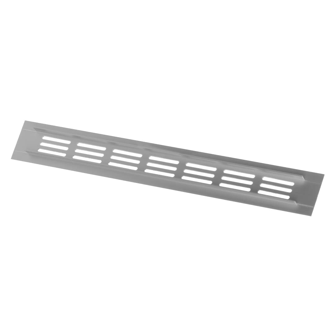 40x300mm Air Vent Cover - Aluminium Ventilation Grille - Silver Furniture Grill for Door, Wardrobe, Radiator 40x300mm / 1.6x11.8''