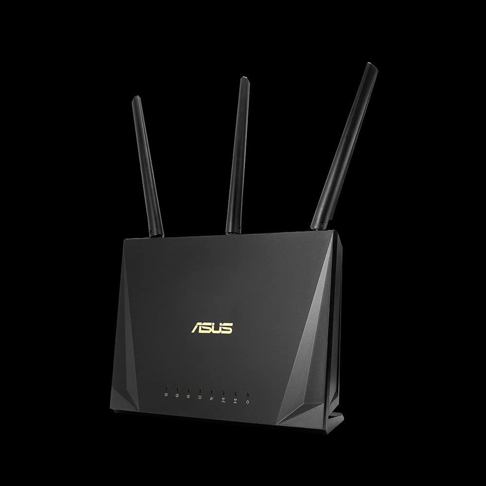 ASUS RT-AC85P Work From Home Router (WiFi 5 AC2400 MU-MIMO, 4x Gigabit LAN, App, USB 3.1, IPv6, VPN, PPTP, OpenVPN), Black WIFI 5 AC2400