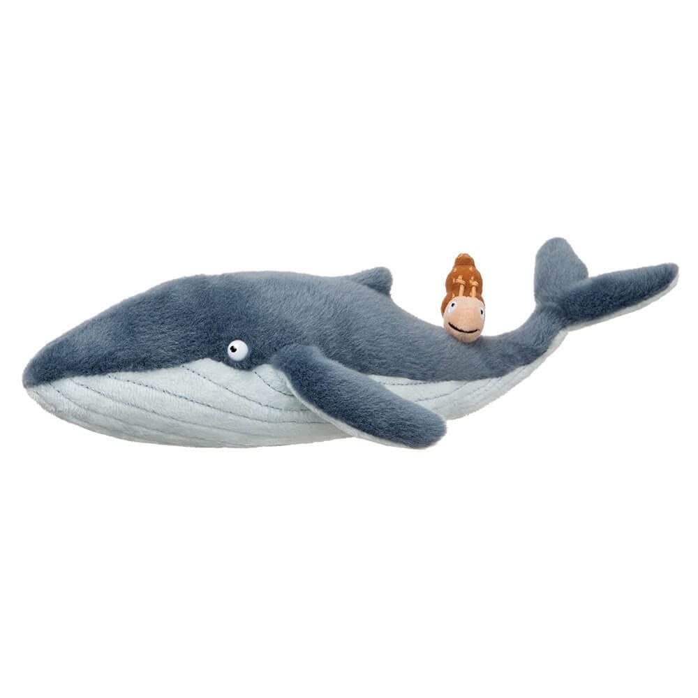 Aurora Snail and The Whale Soft Toy, 61238, 7in, Grey, for Fans of The Book by Julia Donaldson and Axel Scheffler, Blue , 20 x 33 x 9 centimeters