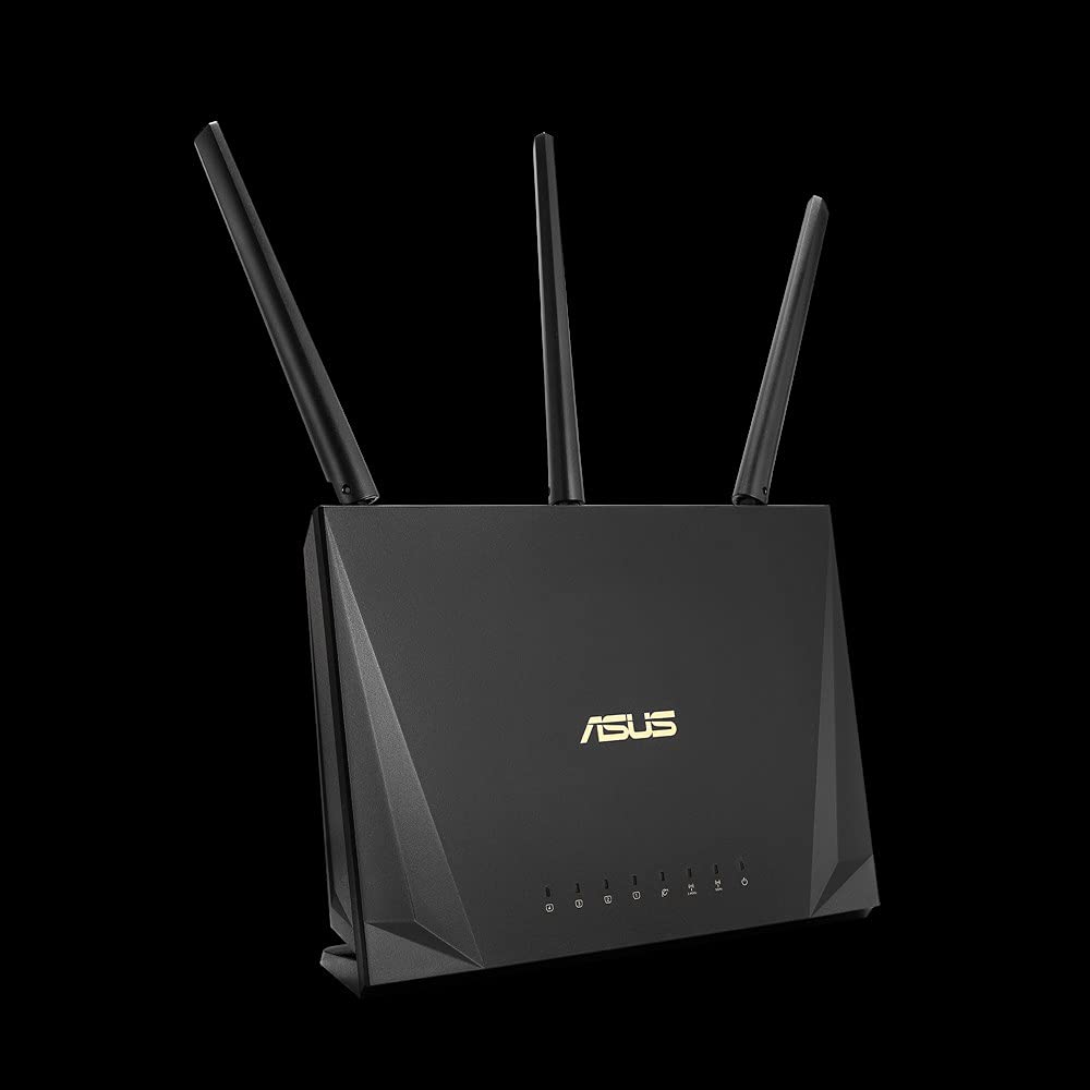 ASUS RT-AC85P Work From Home Router (WiFi 5 AC2400 MU-MIMO, 4x Gigabit LAN, App, USB 3.1, IPv6, VPN, PPTP, OpenVPN), Black WIFI 5 AC2400