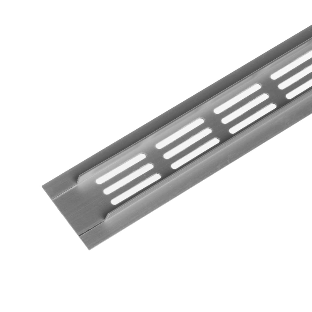 40x300mm Air Vent Cover - Aluminium Ventilation Grille - Silver Furniture Grill for Door, Wardrobe, Radiator 40x300mm / 1.6x11.8''