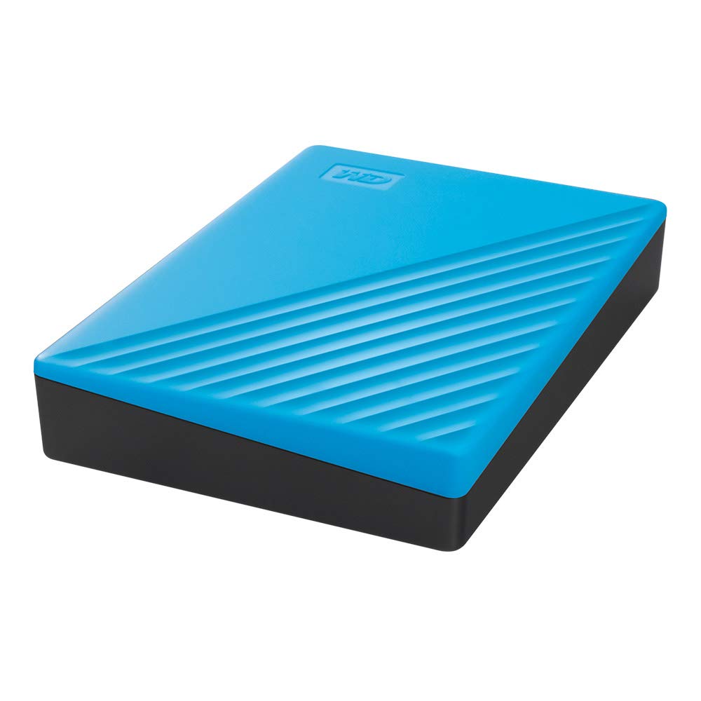 WD 4TB My Passport portable external storage, external hard drive, USB 3.0, portable HDD with software for device management, backup and password protection, works with PC, Xbox &Playstation, Blue