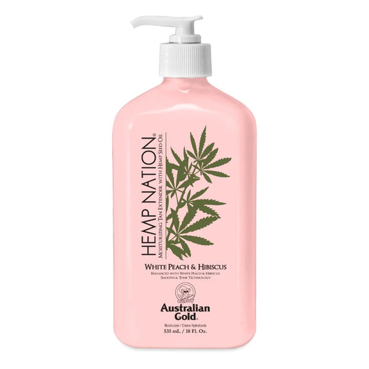 Australian Gold compatible - Hemp Nation White Peach & Hibiscus Tan Extender Body Lotion 535 ml