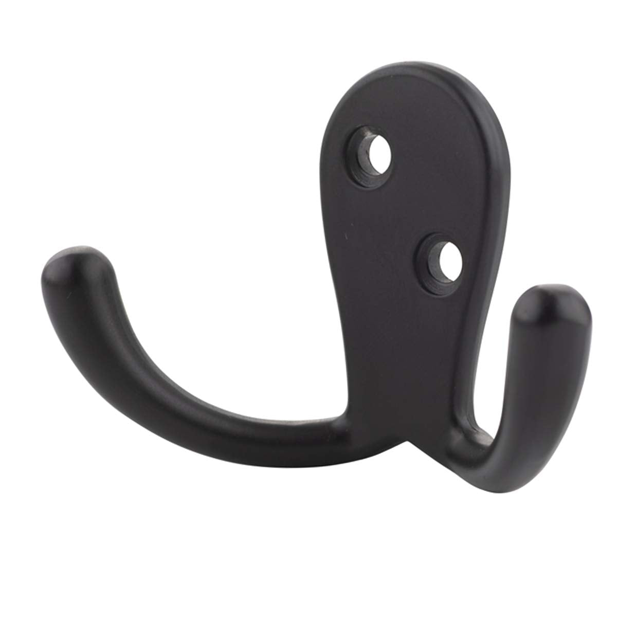 Amazon Basics AB4900-FB-5 Pack Curved Robe Hook, Matt Black