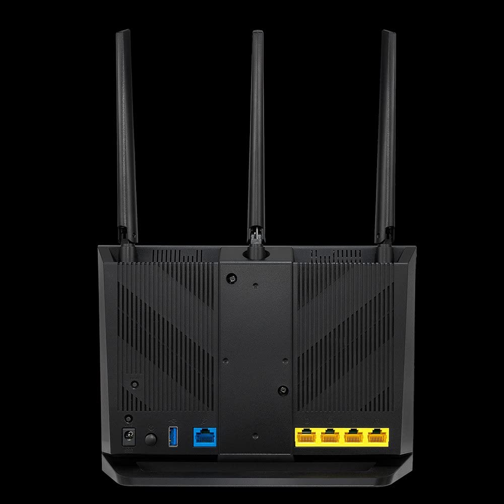 ASUS RT-AC85P Work From Home Router (WiFi 5 AC2400 MU-MIMO, 4x Gigabit LAN, App, USB 3.1, IPv6, VPN, PPTP, OpenVPN), Black WIFI 5 AC2400