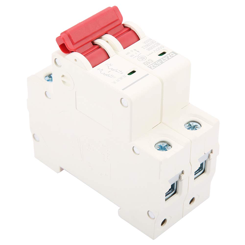 2P DC Miniature Circuit Breaker 500V 10A Mini Photovoltaic Circuit Breaker MCB Safety Breaker DZ47-63Z-2P Electrical Protection Accessories