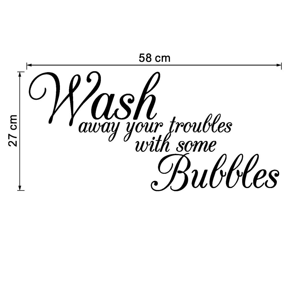 Wash Your Troubles With Some Bubbles Wall Sticker Removable Peel Wall Decal Home Decor Art Murals