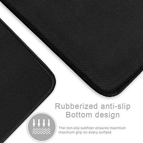 YEBMoo Extended Gaming Mouse Pad Extra Large 600x300x3 mm Water Resistant Mice Mat with Non-Slip Base for PC Computer Laptop (60x30 Black001) 60x30 Black001