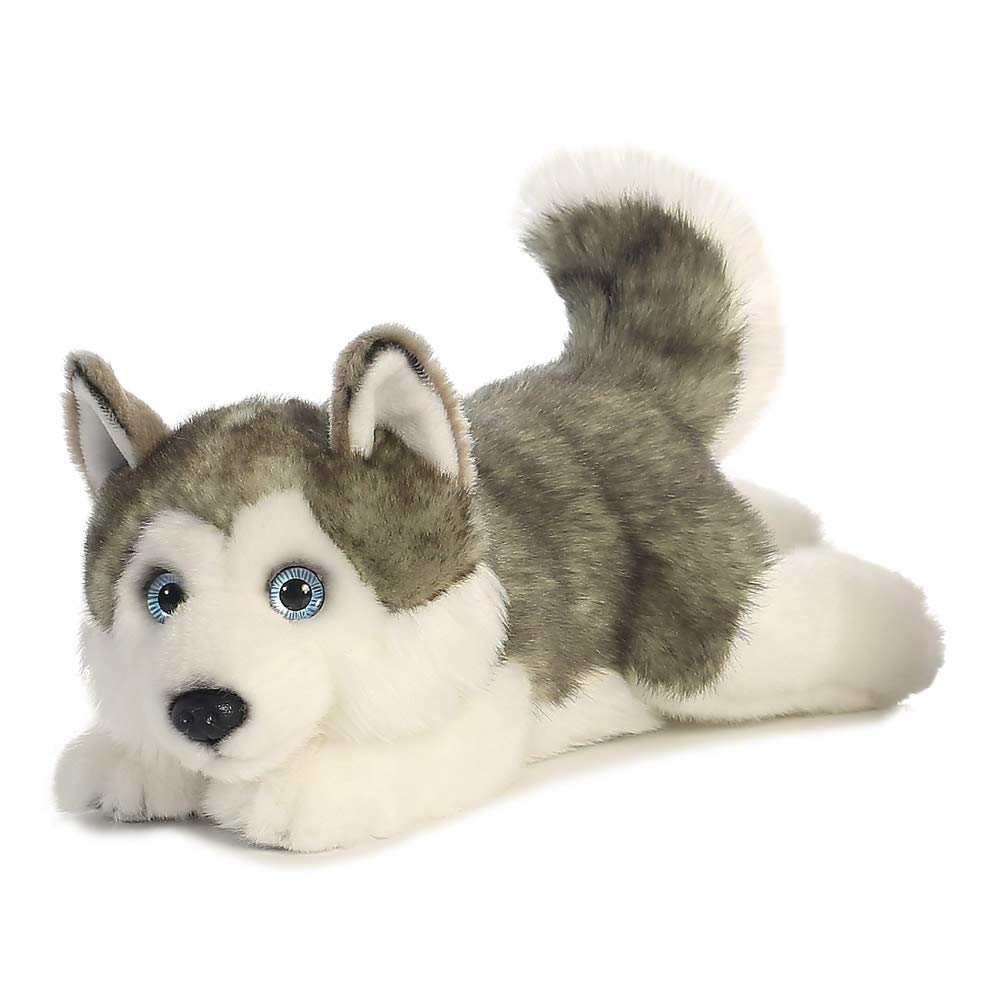 Aurora, 26263, MiYoni Husky Lying, 11In, Soft Toy, Grey