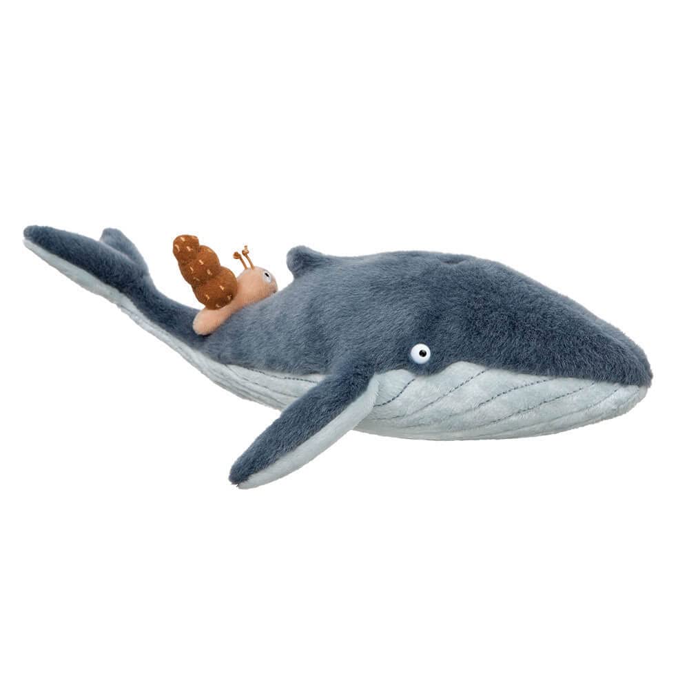 Aurora Snail and The Whale Soft Toy, 61238, 7in, Grey, for Fans of The Book by Julia Donaldson and Axel Scheffler, Blue , 20 x 33 x 9 centimeters