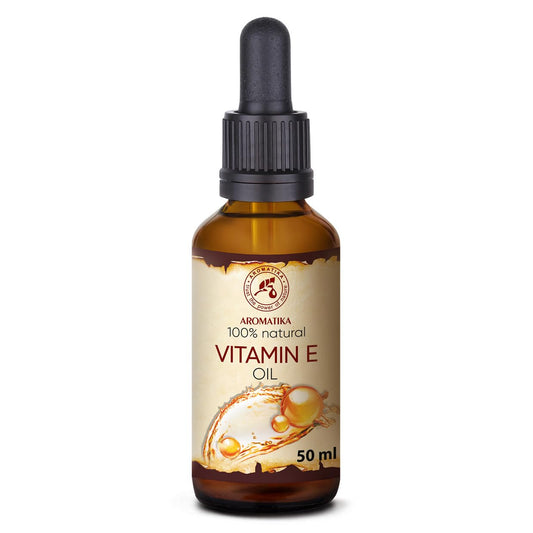 Vitamin OIL E 50ml - Tocopherol - Natural - Rich in Vitamin E - Anti Aging Oil against Wrinkles of all Kinds - Care for Face - Skin - Body Care - Hair - Ideal for Sensitive Skin 50 ml (Pack of 1)