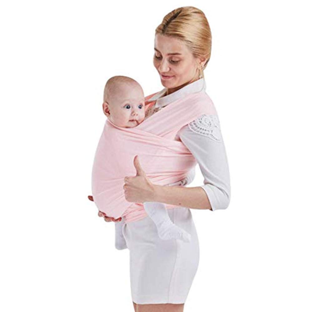 VOARGE Baby Sling Carrier, Pink for Newborns and Toddlers up to 16 kg, Even Weight Distribution