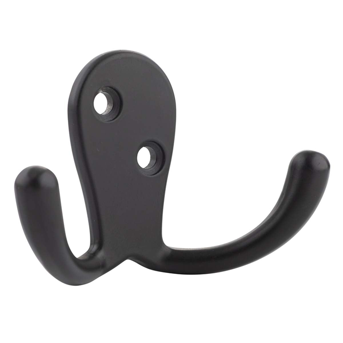 Amazon Basics AB4900-FB-5 Pack Curved Robe Hook, Matt Black