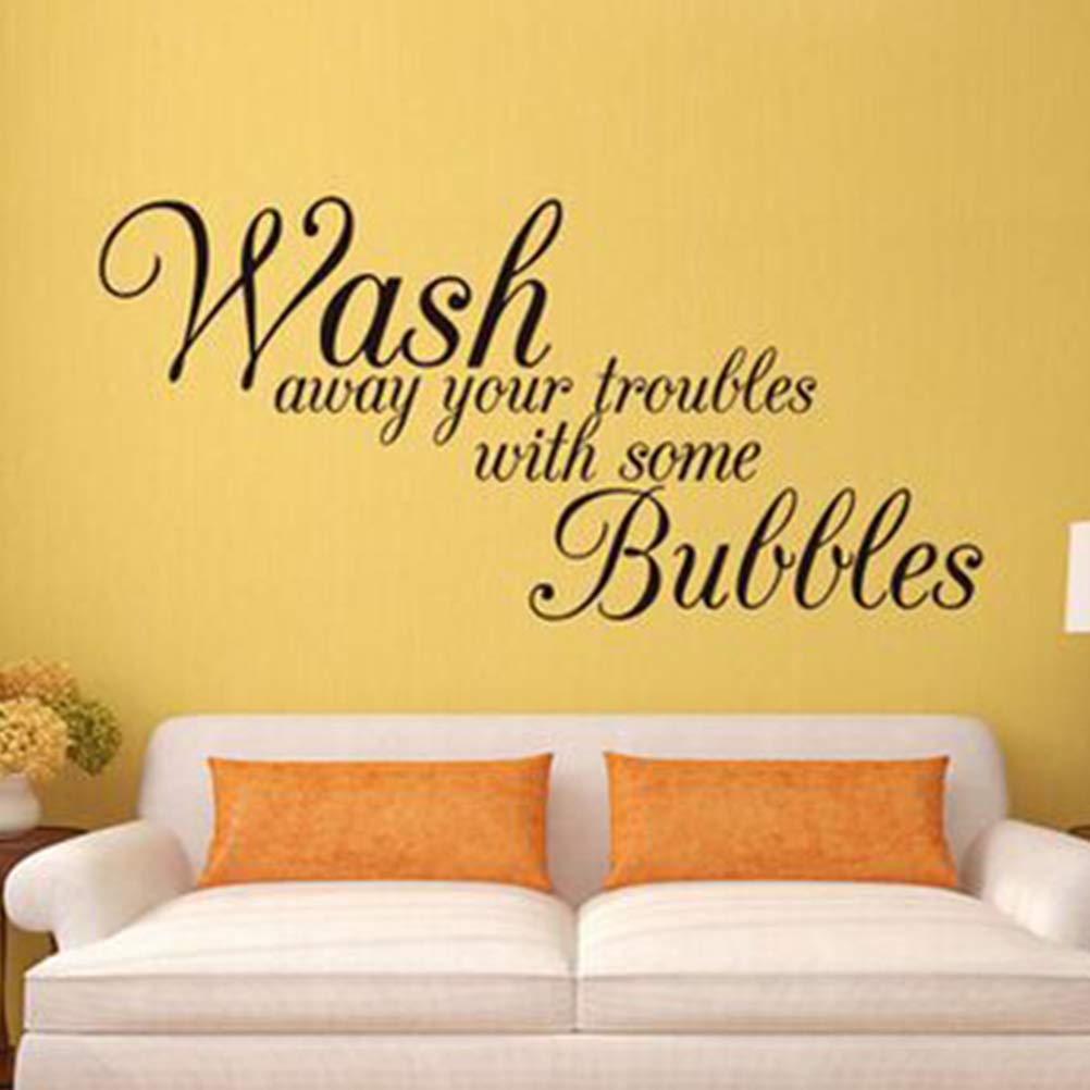 Wash Your Troubles With Some Bubbles Wall Sticker Removable Peel Wall Decal Home Decor Art Murals