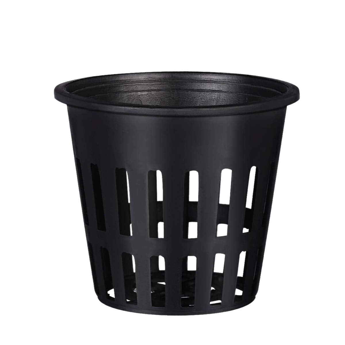 Yardwe 40PCS 2 Inch Garden Net Cup Pots Plastic Hydroponics Net Pot Bucket Basket for Hydroponics Supplies (Black)