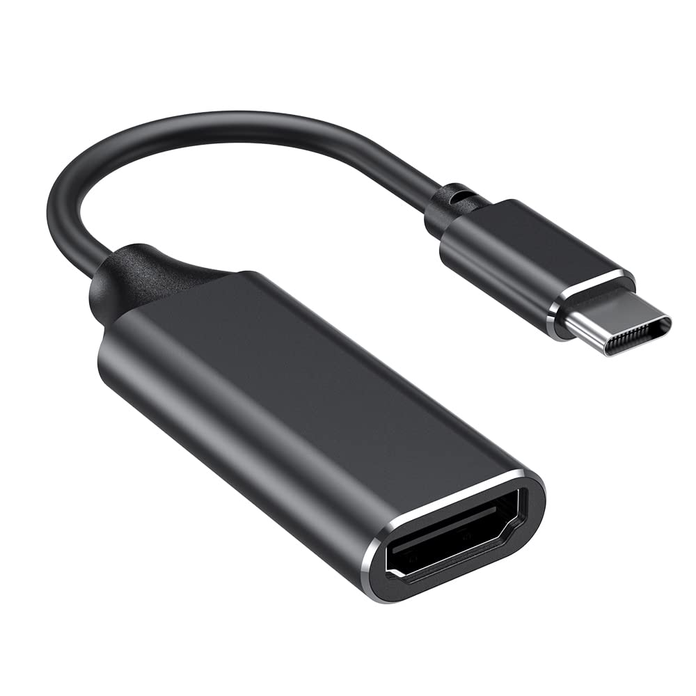 USB C to HDMI Adapter, Type c to HDMI 4K Adapter (Thunderbolt 3 Compatible) with Video Audio Output for iPhone 15,MacBook Pro 2018/2017/2016, Samsung Note 9/S9/Note 8/S8, Huawei Mate 20 and More Black