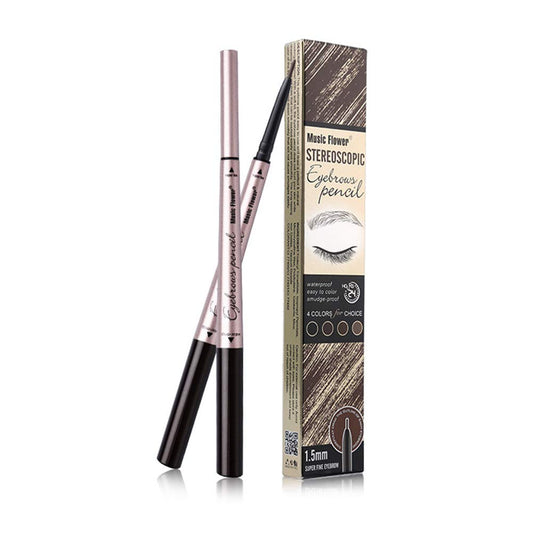 Vtrem Eyebrow Pencil Double headed Waterproof Smudge-Proof Tatoo Brow Pencil Fine Carving Natural Hair-Like Eye Brow Pencil Long Lasting Stay All Day (4# Khaki Coffee) 4# Khaki Coffee