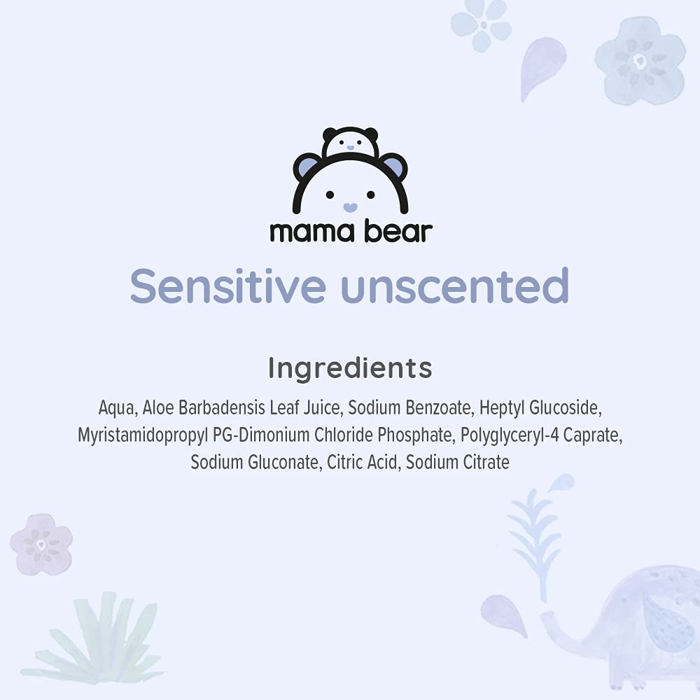 Amazon Brand – Mama Bear Sensitive Unscented Baby Wipes, 1008 Count (18 Packs of 56) 56 Count (Pack of 18)