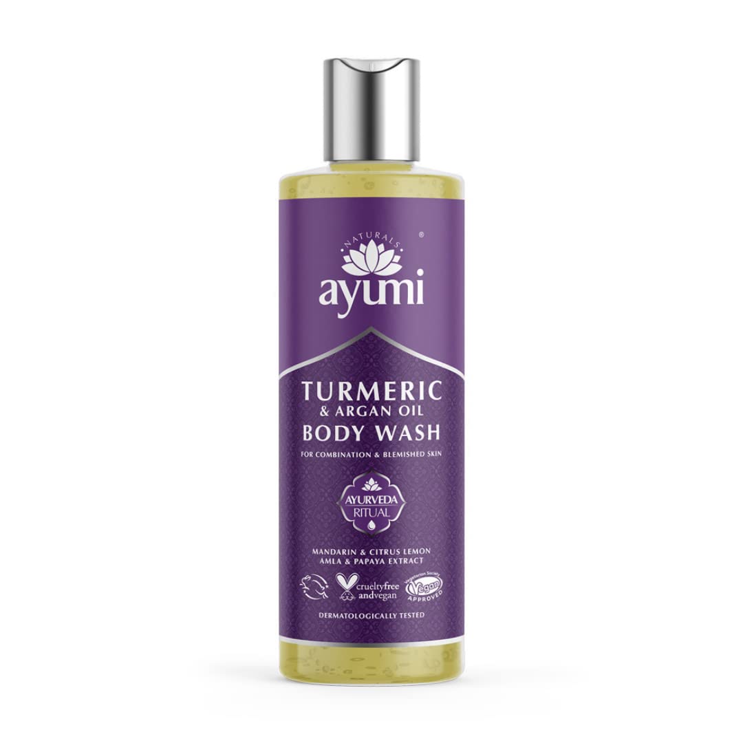 Ayumi Turmeric & Argan Oil Body Wash, Packed With Mandarin Oil & Papaya Extract For Deeply Cleansed Skin, Refresh & Protect With This Enchanting Fragrance 1 x 250ml Orchid 250 ml (Pack of 1)