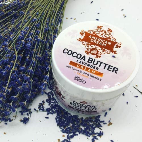 American Dream Cocoa Butter Lavender Cream infused with Lavender Oil & Vitamin E 500ml 500 ml (Pack of 1)