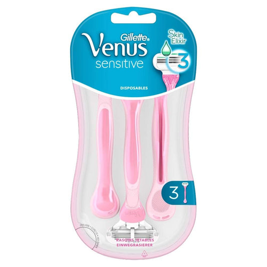 Venus Smooth Sensitive Razor Blades pink 3 count (Pack of 1)