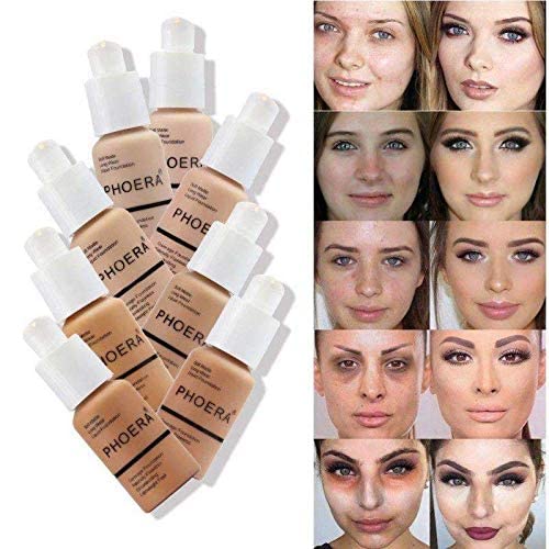 Aquapurity Phoera® Full Coverage Foundation Soft Matte Oil Control Concealer 30ml Long Lasting Flawless Cream Smooth (102 NUDE) 102 NUDE 1 count (Pack of 1)