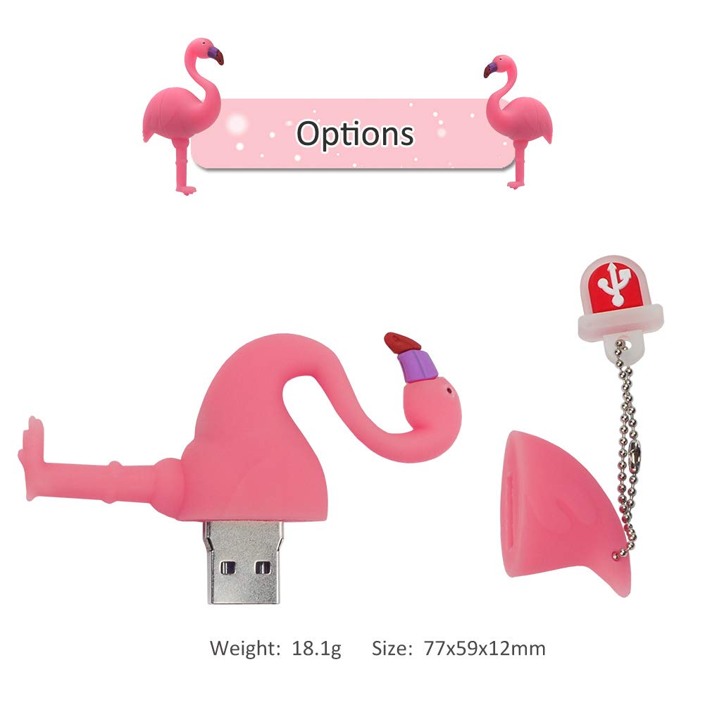 32GB Flamingo USB, Pen Drive USB Pen Drive USB Stick Cute USB Flash Drive Gifts for Child Friend(32GB,Flamingo) 32GB