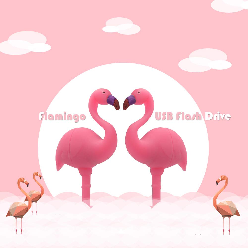 32GB Flamingo USB, Pen Drive USB Pen Drive USB Stick Cute USB Flash Drive Gifts for Child Friend(32GB,Flamingo) 32GB