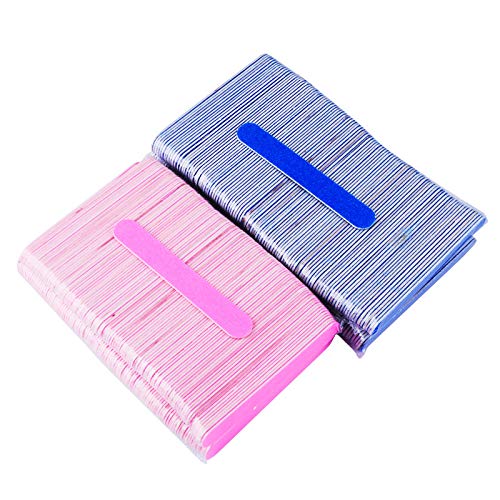 YuChiSX 200 Pcs Disposable Nail File, Double Sided Emery Boards Manicure Tools,Nail File Buffer Set for Home and Salon Use with Free Nail Polishing Buffer