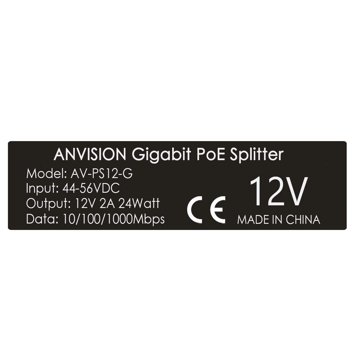 ANVISION 2-Pack Gigabit PoE Splitter, 12V 2A, IEEE 802.3af Compliant, for Security Camera, AP, Voip and More