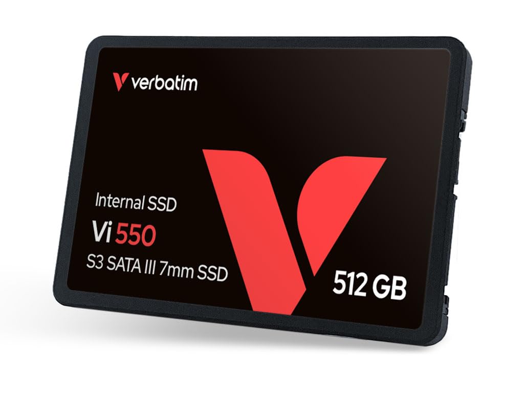 Verbatim Vi550 S3 SSD - internal SSD 512GB - Solid State Drive - 2.5'' SATA III interface - internal SSD drive with 3D NAND technology - high performance SSD 512GB - 560MB/s - black 512 GB