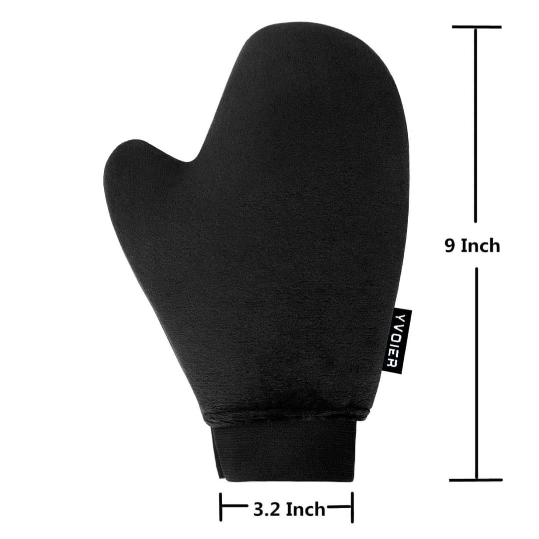 Yvoier Self Tanning Mitt Applicator - Double Sided Fake Tan Mitt Applicator Microfibre Tanning Lotion Applicator Self Tanning Gloves UK PATENT Self Tan Mitt Streak Free Tan for Self Tanners Mousse TanMitt BK