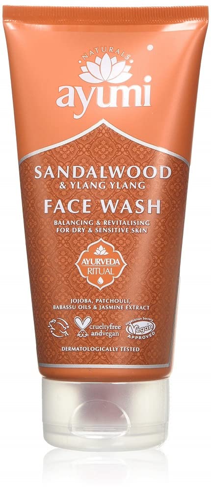 Ayumi Sandalwood & Ylang Ylang Face Wash, Thoroughly Cleanses the Skin Without Stripping Out Precious Oils, With Jasmine & Soothing Lavender For Soft Skin - 1 x 150ml 1 count (Pack of 1)