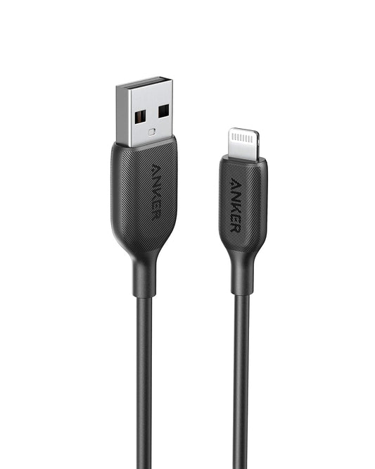 Anker Powerline III Lightning Cable 3Foot, MFi Certified for iPhone 11,X, Xs, Xr, Xs Max, 8, 8 Plus, 7, 7 Plus, 6, 6 Plus and More, Ultra Durable (Black) 0.9m Black 1