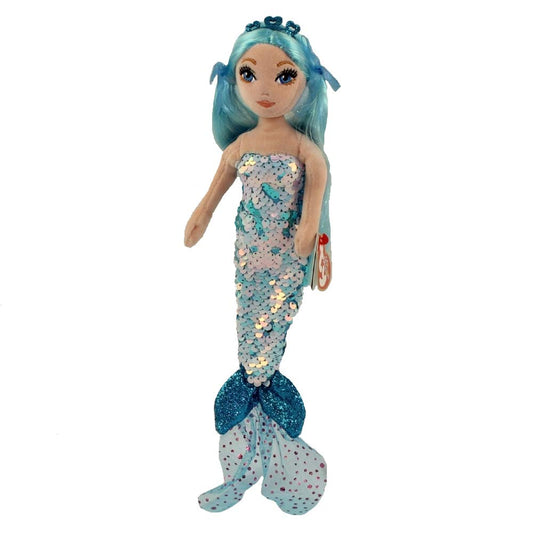 Ty Toys TY02102 TY Indigo Aqua Sequin Mermaid REG, Multicolored, Regular