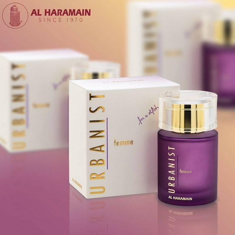 Al Haramain Urbanist Femme Eau de Parfum Spray 100ml | Fruity-Fresh & Long-Lasting Perfume for Women | Luxury Fragrance for Women Musk