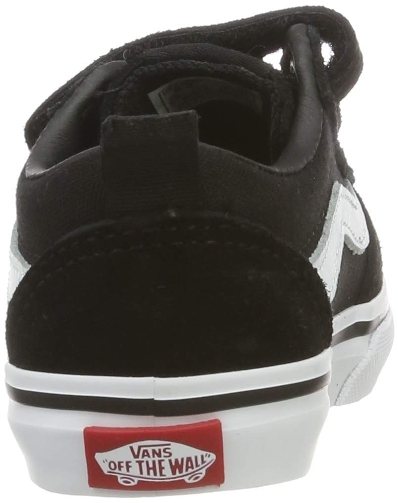 Vans Unisex Kids Td Ward V Sneaker, Black Suede Canvas Black White Iju,3 UK Infant