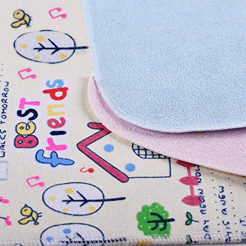 Baby Changing Pad Mat,4 Pack Waterproof Baby Changing Mat Foldable Baby Change Pad 11.8''X17.7'' Reusable Washable Unisex Changing Mat Liners for Indoor,Outdoor,Travel 30x45 cm (Pack of 4)