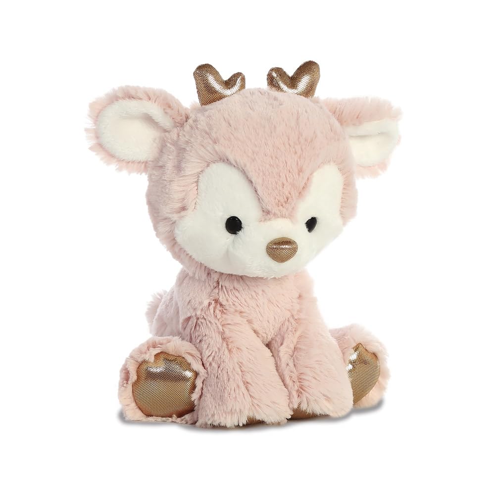 Aurora, 99068, Glitzy Tots Reindeer, 8In, Soft Toy, Pink, Medium