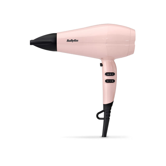 BaByliss Rose Blush 2200W Hair Dryer, Powerful drying, Ionic, lightweight hair dryer, Pink Single