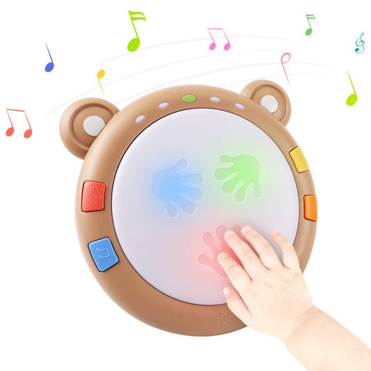 tumama Baby Musical Electronic Toys,Early Educational Babies Light up Drum Baby Musical Instruments Sensory Baby Toy Musical Toys Gift for Infants,Toddlers,Boys,Girls, 18 Months&Up